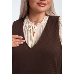 Сарафан женский №32739 тесла (р-ры: 48-58) шоколад Сарафан женский №32739 тесла (р-ры: 48-58) шоколад