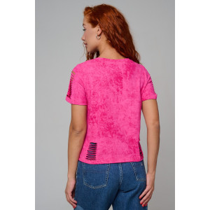 Футболка женская №7497 кулирка с лайкрой пенье (р-ры: 42-52) розовый винтаж Футболка женская №7497 кулирка с лайкрой пенье (р-ры: 42-52) розовый винтаж