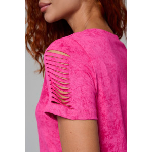 Футболка женская №7497 кулирка с лайкрой пенье (р-ры: 42-52) розовый винтаж Футболка женская №7497 кулирка с лайкрой пенье (р-ры: 42-52) розовый винтаж