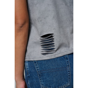 Футболка женская №7497 кулирка с лайкрой пенье (р-ры: 42-52) серый винтаж Футболка женская №7497 кулирка с лайкрой пенье (р-ры: 42-52) серый винтаж