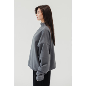 Худи женское №057038 футер на флисе (р-ры: 44-56) серый Худи женское №057038 футер на флисе (р-ры: 44-56) серый