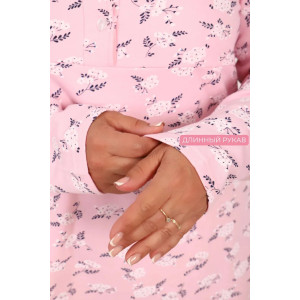 Сорочка женская "Нежность" футер (р-ры: 48-62) розовый