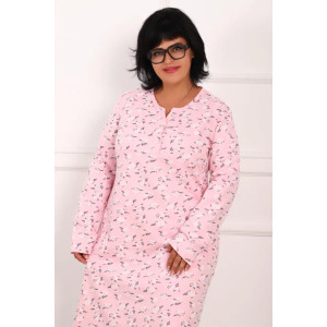 Сорочка женская "Нежность" футер (р-ры: 48-62) розовый