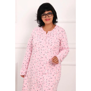 Сорочка женская "Нежность" футер (р-ры: 48-62) розовый