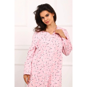 Сорочка женская "Нежность" футер (р-ры: 48-62) розовый