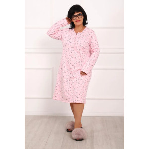 Сорочка женская "Нежность" футер (р-ры: 48-62) розовый