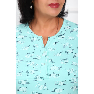 Сорочка женская "Нежность" футер (р-ры: 48-62) зеленый