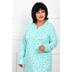 Сорочка женская "Нежность" футер (р-ры: 48-62) зеленый