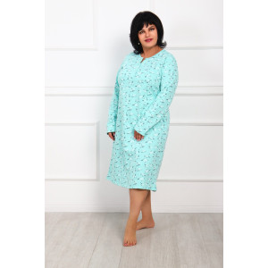 Сорочка женская "Нежность" футер (р-ры: 48-62) зеленый