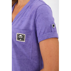 Халат женский "Панда" кулирка (р-ры: 42-56) сиреневый Халат женский "Панда" кулирка (р-ры: 42-56) сиреневый