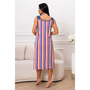 Халат женский "Римма" кулирка (р-ры: 50-60) полоса