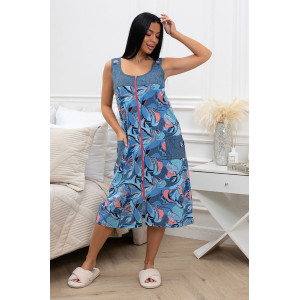 Халат женский "Римма" кулирка (р-ры: 50-60) цветы Халат женский "Римма" кулирка (р-ры: 50-60) цветы