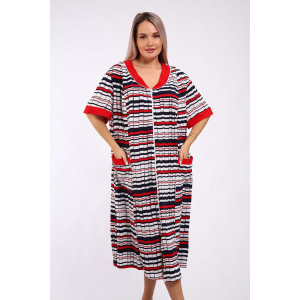 Халат женский "Кокетка" кулирка (р-ры: 64-70) 3д полоса Халат женский "Кокетка" кулирка (р-ры: 64-70) 3д полоса