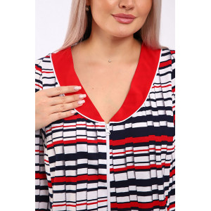 Халат женский "Кокетка" кулирка (р-ры: 64-70) 3д полоса Халат женский "Кокетка" кулирка (р-ры: 64-70) 3д полоса