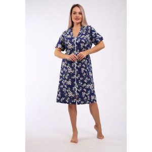 Халат женский "Кокетка" кулирка (р-ры: 48-62) мелкий цветок