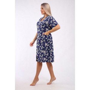 Халат женский "Кокетка" кулирка (р-ры: 48-62) мелкий цветок