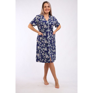 Халат женский "Кокетка" кулирка (р-ры: 48-62) мелкий цветок