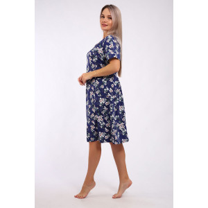 Халат женский "Кокетка" кулирка (р-ры: 48-62) мелкий цветок