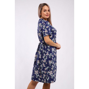 Халат женский "Кокетка" кулирка (р-ры: 48-62) мелкий цветок