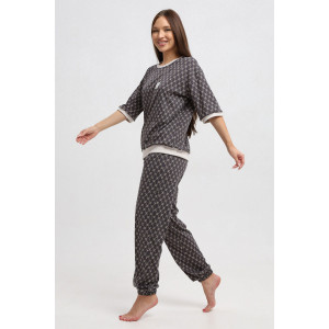 Костюм двойка женский К1364 кулирка (р-ры: 46-64)