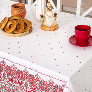 Скатерть из рогожки "Вышивка русская"
