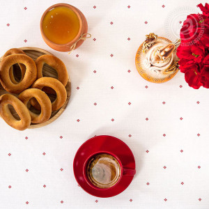 Скатерть из рогожки "Вышивка русская"