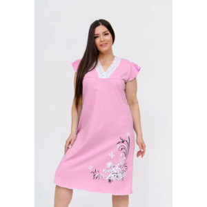 Сорочка женская "Муза" 1270 кулирка (последний размер) розовый 56 Сорочка женская "Муза" 1270 кулирка (последний размер) розовый 56
