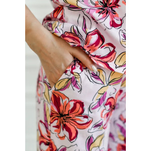 Пижама женская "Белла" 1324-8 кулирка (последний размер) розовые цветы 52