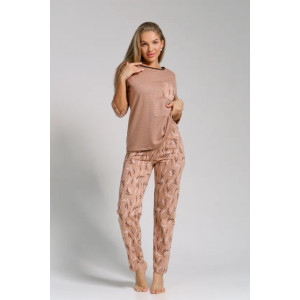 Пижама женская "Юля" 1326 футер (последний размер) коричневый 46,56,58 Пижама женская "Юля" 1326 футер (последний размер) коричневый 46,56,58
