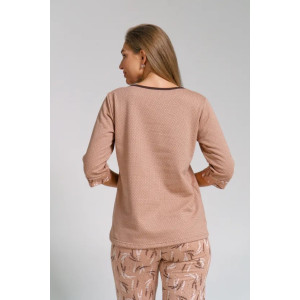 Пижама женская "Юля" 1326 футер (последний размер) коричневый 46,56,58 Пижама женская "Юля" 1326 футер (последний размер) коричневый 46,56,58