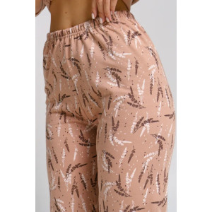 Пижама женская "Юля" 1326 футер (последний размер) коричневый 46,56,58 Пижама женская "Юля" 1326 футер (последний размер) коричневый 46,56,58