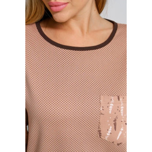 Пижама женская "Юля" 1326 футер (последний размер) коричневый 46,56,58 Пижама женская "Юля" 1326 футер (последний размер) коричневый 46,56,58