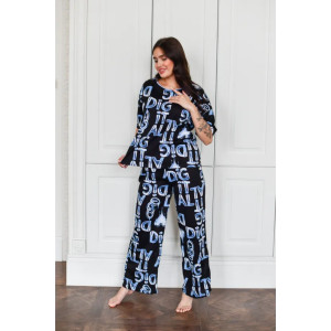 Пижама женская "Белла" 1324-4 кулирка (последний размер) буквы 48 Пижама женская "Белла" 1324-4 кулирка (последний размер) буквы 48