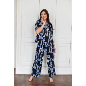 Пижама женская "Белла" 1324-4 кулирка (последний размер) буквы 48 Пижама женская "Белла" 1324-4 кулирка (последний размер) буквы 48