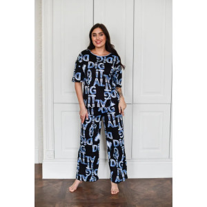 Пижама женская "Белла" 1324-4 кулирка (последний размер) буквы 48 Пижама женская "Белла" 1324-4 кулирка (последний размер) буквы 48