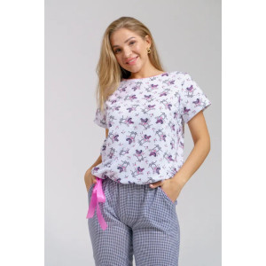 Пижама женская "Фламинго" 1342 кулирка (последний размер) серая корзиночка 50 Пижама женская "Фламинго" 1342 кулирка (последний размер) серая корзиночка 50