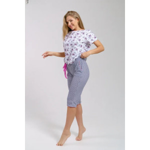 Пижама женская "Фламинго" 1342 кулирка (последний размер) серая корзиночка 50 Пижама женская "Фламинго" 1342 кулирка (последний размер) серая корзиночка 50