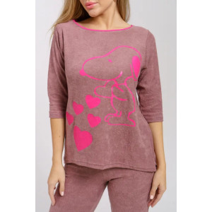 Пижама женская "Десерт 2" 1349 махра (последний размер) кофе 50 Пижама женская "Десерт 2" 1349 махра (последний размер) кофе 50