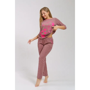 Пижама женская "Десерт 2" 1349 махра (последний размер) кофе 50 Пижама женская "Десерт 2" 1349 махра (последний размер) кофе 50