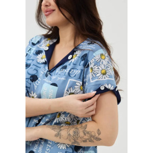 Туника женская "Мелисса" 1369-3 кулирка (последний размер) ромашка 62 Туника женская "Мелисса" 1369-3 кулирка (последний размер) ромашка 62