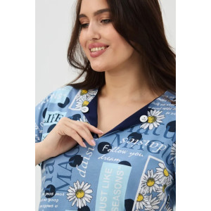Туника женская "Мелисса" 1369-3 кулирка (последний размер) ромашка 62 Туника женская "Мелисса" 1369-3 кулирка (последний размер) ромашка 62