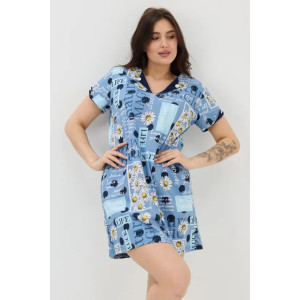 Туника женская "Мелисса" 1369-3 кулирка (последний размер) ромашка 62 Туника женская "Мелисса" 1369-3 кулирка (последний размер) ромашка 62