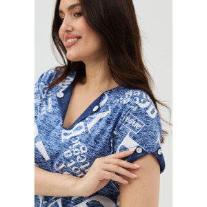 Туника женская "Мелисса" 1369-1 кулирка (последний размер) джинса 60 Туника женская "Мелисса" 1369-1 кулирка (последний размер) джинса 60