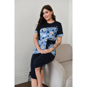 Костюм двойка женский "Сара" 1208-1 кулирка (последний размер) ромашка 60 Костюм двойка женский "Сара" 1208-1 кулирка (последний размер) ромашка 60