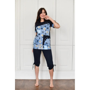 Костюм двойка женский "Сара" 1208-1 кулирка (последний размер) ромашка 60 Костюм двойка женский "Сара" 1208-1 кулирка (последний размер) ромашка 60