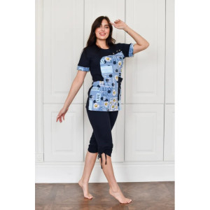 Костюм двойка женский "Сара" 1208-1 кулирка (последний размер) ромашка 60 Костюм двойка женский "Сара" 1208-1 кулирка (последний размер) ромашка 60