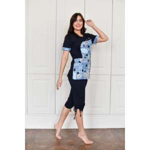 Костюм двойка женский "Сара" 1208-1 кулирка (последний размер) ромашка 60 Костюм двойка женский "Сара" 1208-1 кулирка (последний размер) ромашка 60