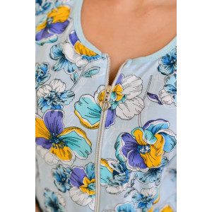 Халат женский "Настя" 1199-5 кулирка (последний размер) небесный 64 Халат женский "Настя" 1199-5 кулирка (последний размер) небесный 64