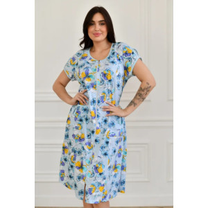 Халат женский "Настя" 1199-5 кулирка (последний размер) небесный 64 Халат женский "Настя" 1199-5 кулирка (последний размер) небесный 64