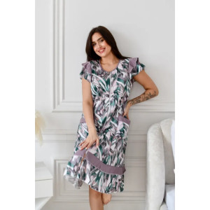 Халат женский "Астра" 1178-2 кулирка (последний размер) цветы на сером 52 Халат женский "Астра" 1178-2 кулирка (последний размер) цветы на сером 52